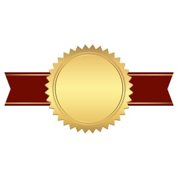 gold button with ribbon template