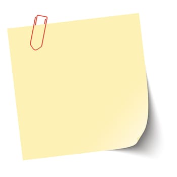 sticky paper with paperclip