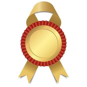 gold button with ribbon template