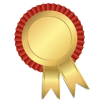 gold button with ribbon template