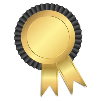 gold button with ribbon template