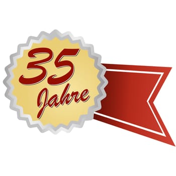 Jubilee button german Anniversary 35 years