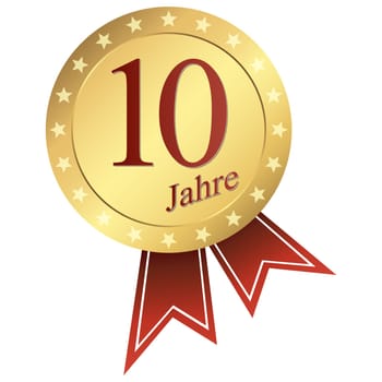 gold jubilee button german - 10 years