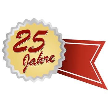 Jubilee button german Anniversary 25 years