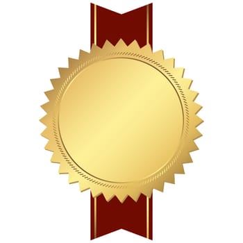 gold button with ribbon template