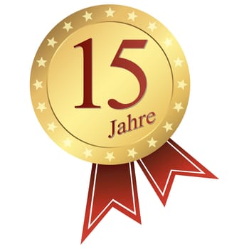 gold jubilee button german - 15 years