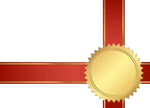 seal of quality template with ribbons