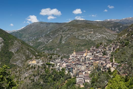 Saorge is a village in a stunning location inland from the French Riviera region around Menton