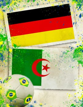 Germany vs Algeria football concept