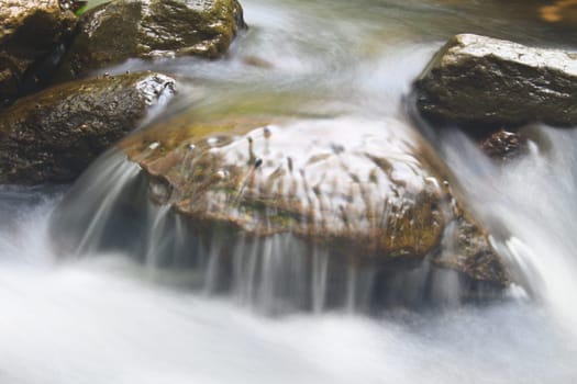Nature waterfall in deep forest, in national park Thailand