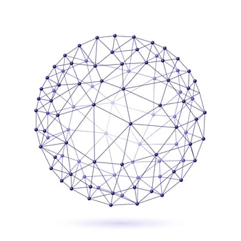 Internet web envelopes sphere on the white background