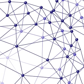 Close-up internet spheres on a white background