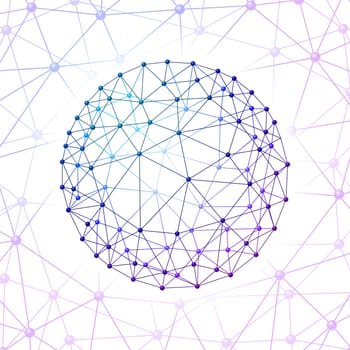 Internet web  sphere on a background of the web connected