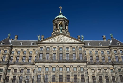 Royal Palace at the Dam Square, Amsterdam. It was built in the seventeenth century.