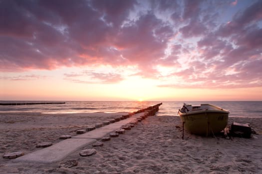 Fishing boat on the coast