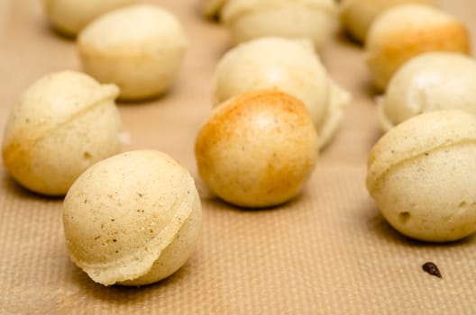 Close-up baked balls for cake pops