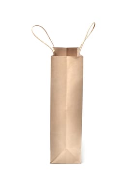 brown paper bag on a white background