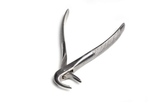 Surgical instruments isolated on white background