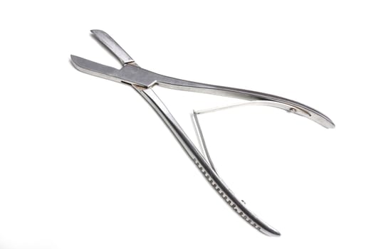 Surgical instruments isolated on white background