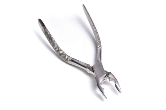 Surgical instruments isolated on white background