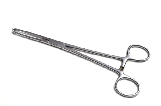 Surgical instruments isolated on white background