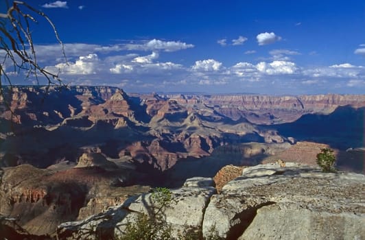 Grand Canyon with clouds in Arizona