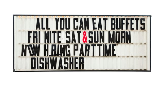 Retro road side sign for a restaurant