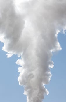 Massive amount of smoke rising up