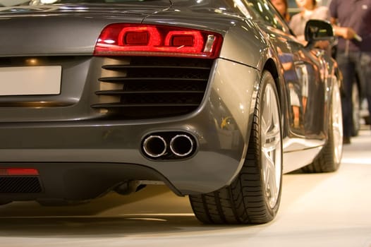 Back of supercar at show