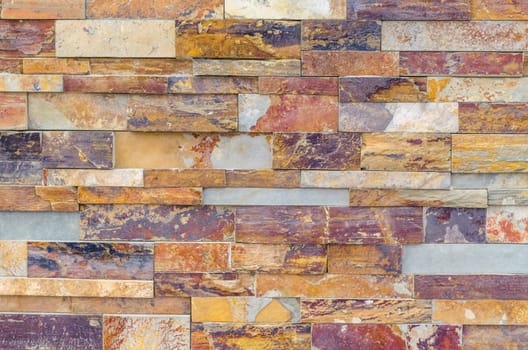 House wall renovated with thermal insulation and clad with a beautiful clinker stone.