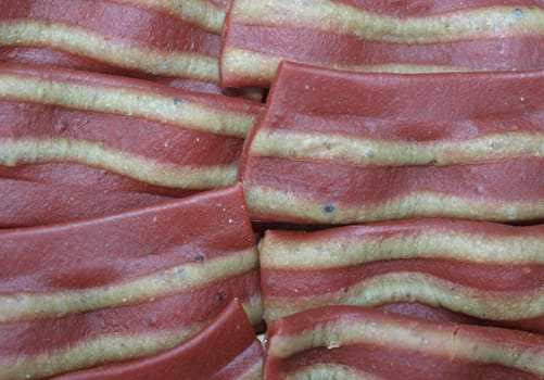 Dog bacon chewing strips