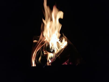 Fire fire burns at the night