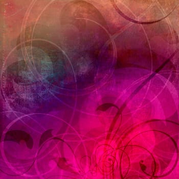 abstract painting in mixed-media style