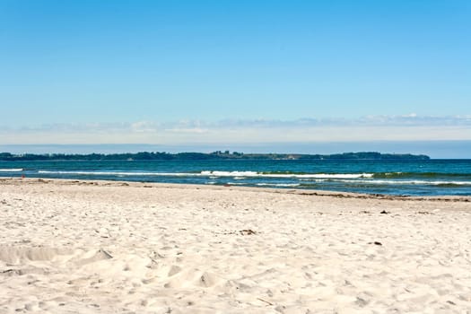View from the Schaabe beach, between Juliusruh and Glowe, towards Putgarten, Island of Ruegen