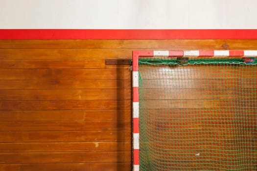 Vintage style goalpost in old gym