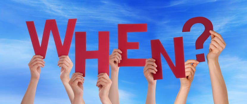 hands holding four pieces of a puzzle with copy space, gray background