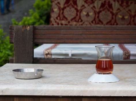 traditional tea glass in istanbul