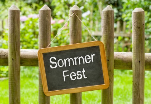 Chalkboard with the inscription Summer Festival
