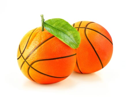 Orange basketball! creative concept.