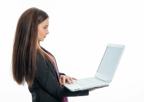 Young girl with laptop