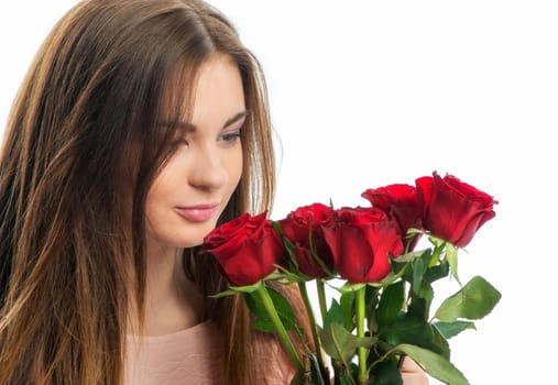 Teenagers with roses