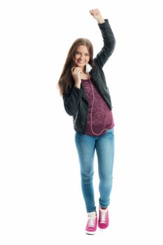 Young girl with headphones