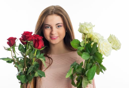 Teenagers with roses