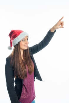 Girl with Santa hat