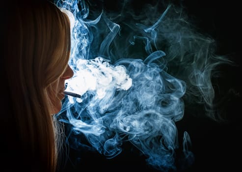 Smoking teenager
