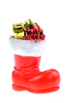 Stuffed Santa Claus boots