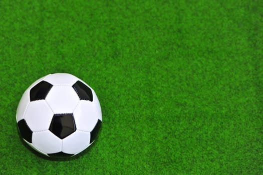 Football turf with ball