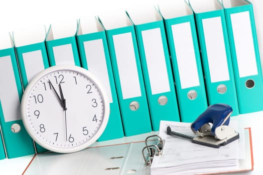 Wall clock with files