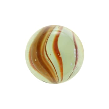 A close up shot of glass marbles