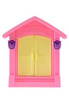 A close up shot of a toy doll house